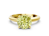 Yellow gold Fancy Yellow Round Cut Diamond Solitaire Engagement Ring with Round Band and Four-Prong Setting_149