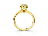Yellow gold Fancy Yellow Round Cut Diamond Solitaire Engagement Ring with Round Band and Four-Prong Setting_152