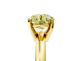 Yellow gold Fancy Yellow Round Cut Diamond Solitaire Engagement Ring with Round Band and Four-Prong Setting_154