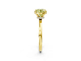 Yellow gold Fancy Yellow Round Cut Diamond Solitaire Ring with Classic Band and Four-Prong Setting_2