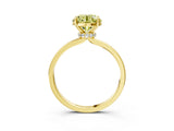 Yellow gold Fancy Yellow Round Cut Diamond Solitaire Ring with Classic Band and Four-Prong Setting_3