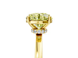 Yellow gold Fancy Yellow Round Cut Diamond Solitaire Ring with Classic Band and Four-Prong Setting_5