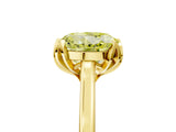 Yellow gold Fancy Yellow Round Cut Diamond Solitaire Ring with Flower Prong Setting and Classic Band_41