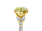 Yellow gold Fancy Yellow Round Cut Diamond Solitaire Ring with Side Stones and Four-Prong Setting_22