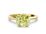 Yellow gold Fancy Yellow Round Cut Diamond Solitaire Ring with Six-Prong Setting and Classic Band_59