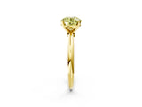 Yellow gold Fancy Yellow Round Cut Diamond Solitaire Ring with Six-Prong Setting and Classic Band_61