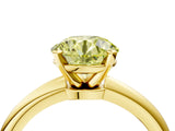 Yellow gold Fancy Yellow Round Cut Diamond Solitaire Ring with Six-Prong Setting and Classic Band_63