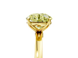 Yellow gold Fancy Yellow Round Cut Diamond Solitaire Ring with Thin Band and Prong Setting_17