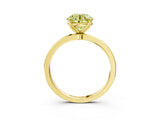 Yellow gold Fancy Yellow Round Cut Diamond Solitaire Ring with Thin Band and Prong Setting_27