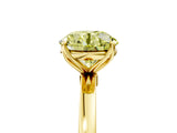 Yellow gold Fancy Yellow Round Cut Diamond Solitaire Ring with Thin Band and Prong Setting_29