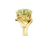 Yellow gold Fancy Yellow Round Cut Diamond Solitaire Ring with Twist Band and Four-Prong Setting_39