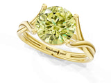 Yellow gold Fancy Yellow Round Cut Diamond Solitaire Twist Band Prong Setting Ring_68