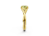 Yellow gold Fancy Yellow Round Cut Diamond Solitaire Twist Band Prong Setting Ring_69