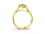 Yellow gold Fancy Yellow Round Cut Diamond Solitaire Twist Band Prong Setting Ring_70
