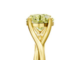 Yellow gold Fancy Yellow Round Cut Diamond Solitaire Twist Band Prong Setting Ring_72