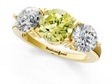 Yellow gold Fancy Yellow Round Cut Diamond Three-Stone Ring with Prong Setting and Classic Band_52