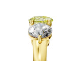 Yellow gold Fancy Yellow Round Cut Diamond Three-Stone Ring with Prong Setting and Classic Band_56