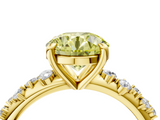 Yellow gold Fancy Yellow Round  Cut Diamond Vine Band with Four-Prong Setting_4