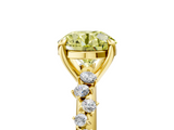 Yellow gold Fancy Yellow Round  Cut Diamond Vine Band with Four-Prong Setting_5