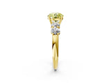 Yellow gold Fancy Yellow Round  Cut Five-Stone Prong Set Diamond Ring with Classic Band_32
