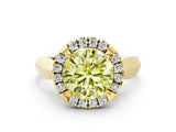 Yellow gold Fancy Yellow Round  Cut Halo Solitaire Engagement Ring with Square Band and Four-Prong Setting_66