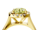 Yellow gold Fancy Yellow Round  Cut Halo Solitaire Engagement Ring with Square Band and Four-Prong Setting_70