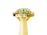 Yellow gold Fancy Yellow Round  Cut Halo Solitaire Engagement Ring with Square Band and Four-Prong Setting_71