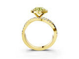 Yellow gold Fancy Yellow Round  Cut Halo Split Shank Prong Setting Ring_15