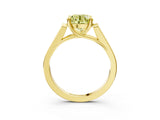 Yellow gold Fancy Yellow Round Cut Solitaire Cathedral Diamond Engagement Ring with Channel-Set Band and Four-Prong Setting_6