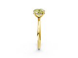 Yellow gold Fancy Yellow Round  Cut Solitaire Engagement Ring with Four-Prong Setting and Classic Band_2