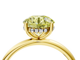 Yellow gold Fancy Yellow Round  Cut Solitaire Engagement Ring with Four-Prong Setting and Classic Band_4