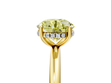 Yellow gold Fancy Yellow Round  Cut Solitaire Engagement Ring with Four-Prong Setting and Classic Band_5