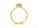 Yellow gold Fancy Yellow Round  Cut Solitaire Engagement Ring with Four-Prong Setting on a Classic Band_3