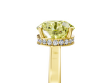 Yellow gold Fancy Yellow Round  Cut Solitaire Engagement Ring with Four-Prong Setting on a Classic Band_5