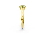 Yellow gold Fancy Yellow Round Cut Solitaire Engagement Ring with Tapered Band and Four-Prong Setting_5