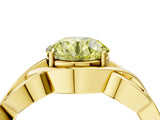 Yellow gold Fancy Yellow Round Cut Solitaire Intertwined Band Prong Setting Ring_4