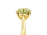 Yellow gold Fancy Yellow Round  Cut Solitaire Ring with Cathedral Band and Four-Prong Setting_5