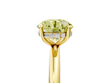 Yellow gold Fancy Yellow Round  Cut Solitaire Ring with Thin Band and Four-Prong Setting_5