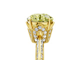 Yellow gold Fancy Yellow Round Cut Solitaire Split Shank Pave Diamond Engagement Ring with Four-Prong Setting_5