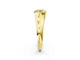 Yellow gold Fancy Yellow Round Cut Solitaire Tension Set Diamond Ring with Split Shank Band_2