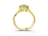 Yellow gold Fancy Yellow Round Cut Solitaire Tension Set Diamond Ring with Split Shank Band_3