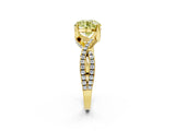 Yellow gold Fancy Yellow Round Cut Solitaire Twist Pave Diamond Engagement Ring with Prong Setting_50