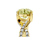 Yellow gold Fancy Yellow Round Cut Solitaire Twist Pave Diamond Engagement Ring with Prong Setting_53