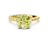 Yellow gold Fancy Yellow Round  Cut Solitaire Twisted Band with Four-Prong Setting_29