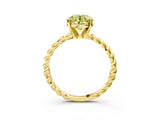 Yellow gold Fancy Yellow Round  Cut Solitaire Twisted Band with Four-Prong Setting_32