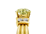 Yellow gold Fancy Yellow Round  Cut Three-Stone Channel Set Ring with Bar Prongs_5