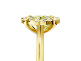 Yellow gold Fancy Yellow Round  Diamond Cluster Halo Solitaire with Four-Prong Setting_33