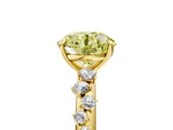 Yellow gold Fancy Yellow Round  Diamond Cluster Prong-Set Solitaire Ring_5