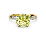 Yellow gold Fancy Yellow Round  Diamond Pavé Band with Six-Prong Setting_31