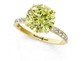 Yellow gold Fancy Yellow Round  Diamond Pavé Band with Six-Prong Setting_32
